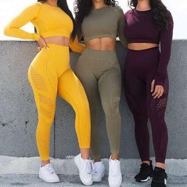 Seamless Yoga Sets High Waist Gym Suit