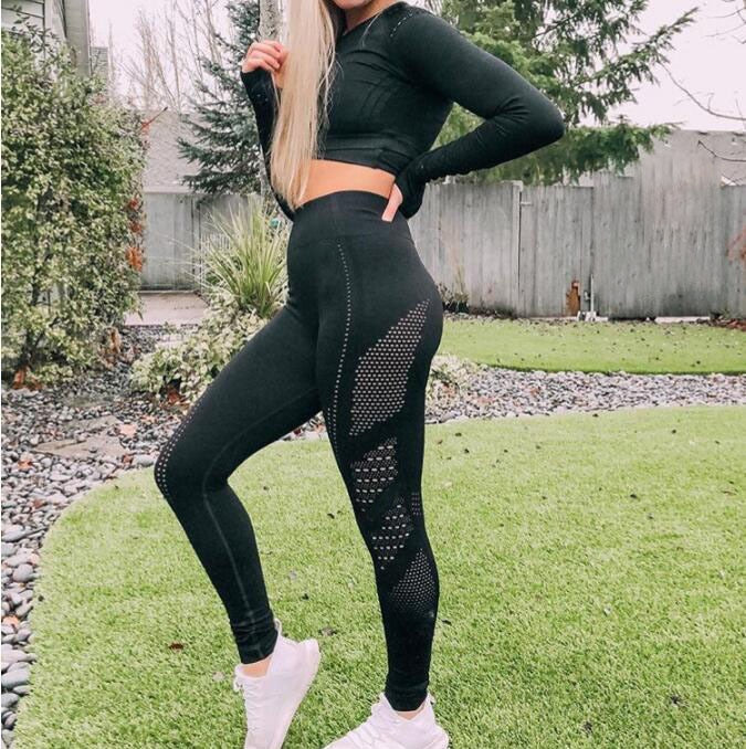 Seamless Yoga Sets High Waist Gym Suit