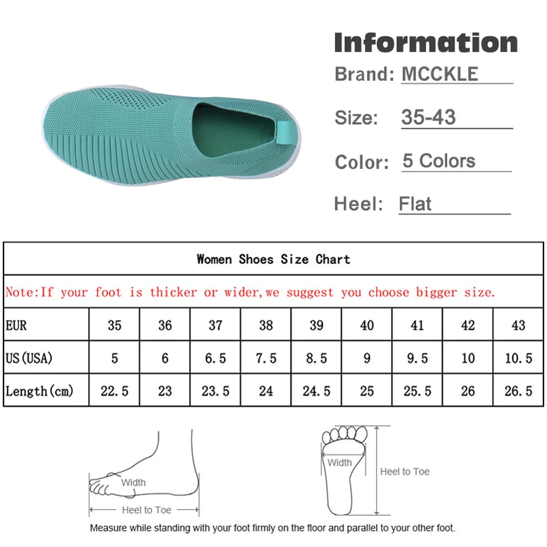 Air Mesh Soft Female Knitted Vulcanized Shoes