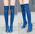 High Heels Women Shoes Tassel Jean Boat