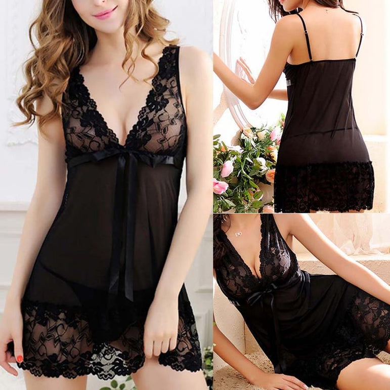 Nightwear Plus Size G-String Sexy Lingerie Dress