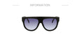 Flat Top Oversized Women Retro Sunglasses