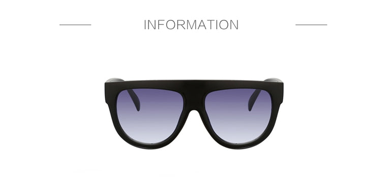 Flat Top Oversized Women Retro Sunglasses
