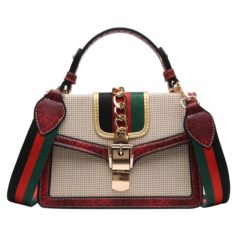 Small Crocodile Print Flap Bags