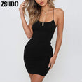 Women Sexy Bodycon Backless Spaghetti Straps Dresses