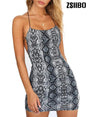 Women Sexy Bodycon Backless Spaghetti Straps Dresses