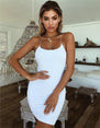 Women Sexy Bodycon Backless Spaghetti Straps Dresses