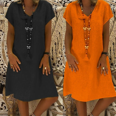 Summer Style Cotton Casual Dress