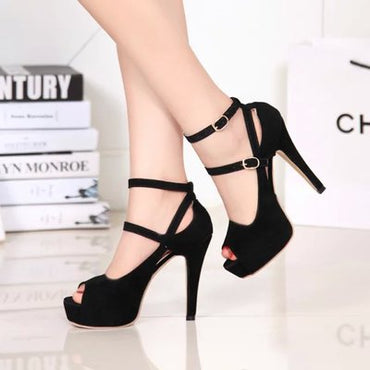 Open toe women pumps female high heels